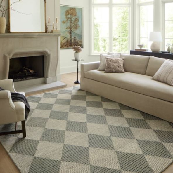 Francis FRA-01 Spa/Granite Wool Handmade Area Rug