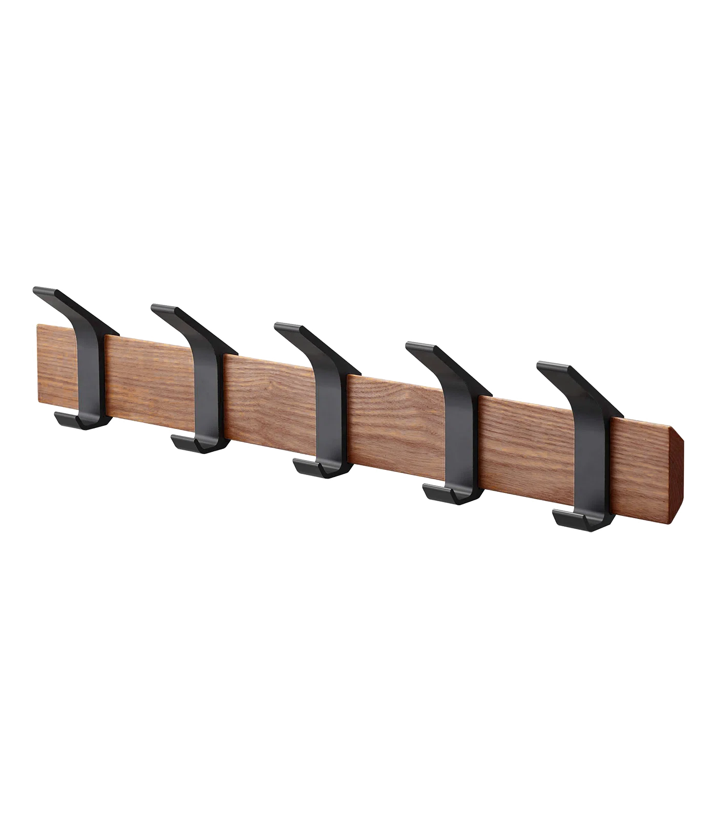 Yamazaki Home Wall-Mounted Coat Hanger, Steel + Wood