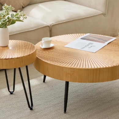 Round Wood Coffee Table