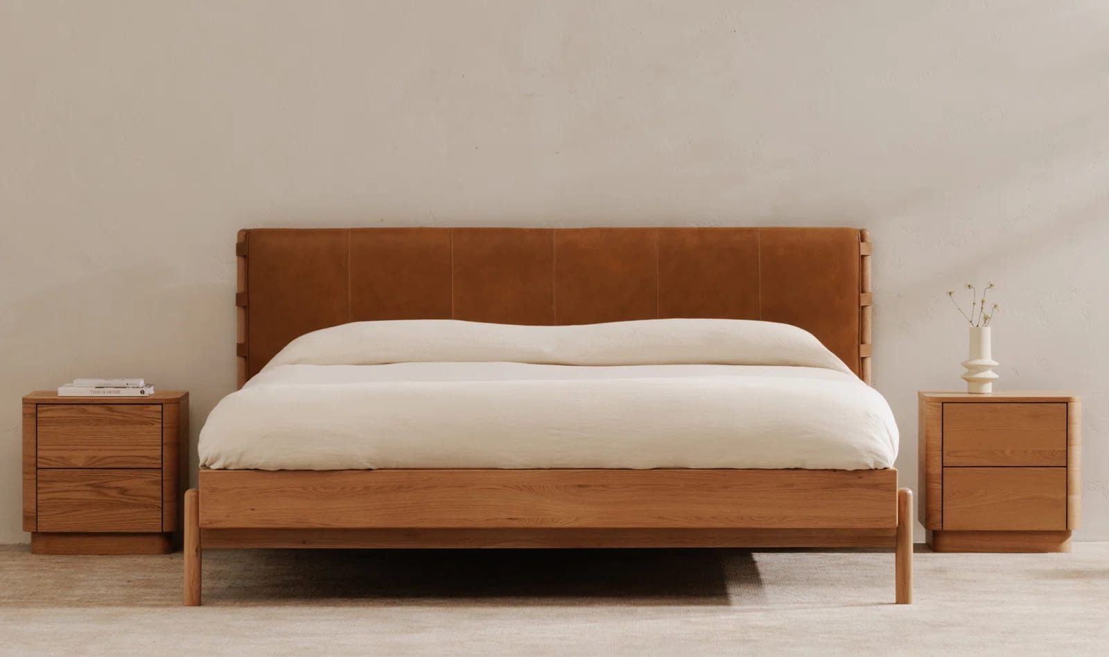 COLBY Leather Platform Bed
