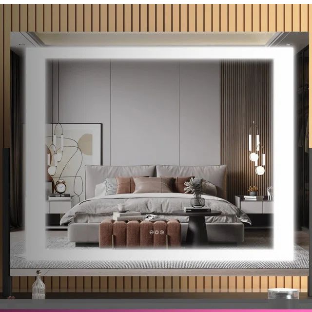Brodowsky LED Bathroom & Vanity Mirrors, Dimmable Vanity Mirror with 1-Year Warranty