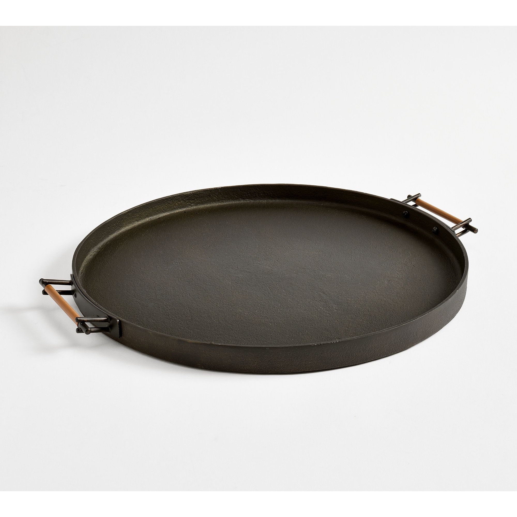 Handcrafted Beltic Brass & Leather Tray