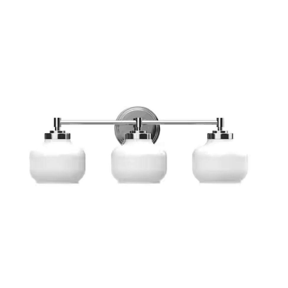 Bathroom Vanity Light with Opal Glass
