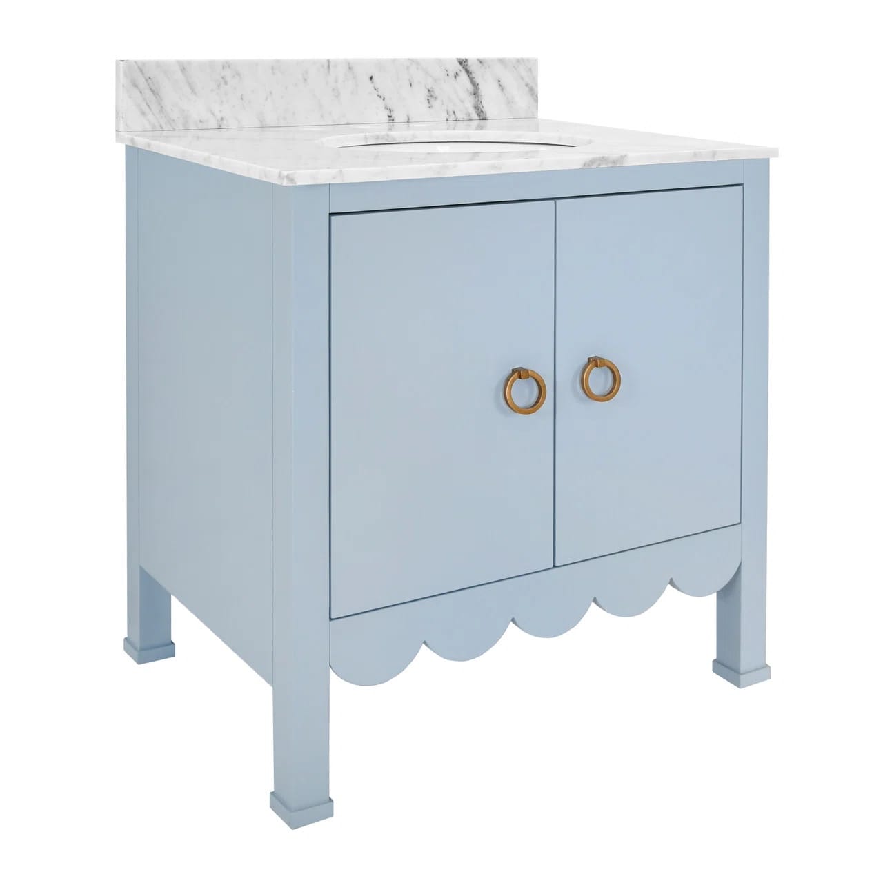Kealey 30.5'' Single Bathroom Vanity With Carrara Marble Top