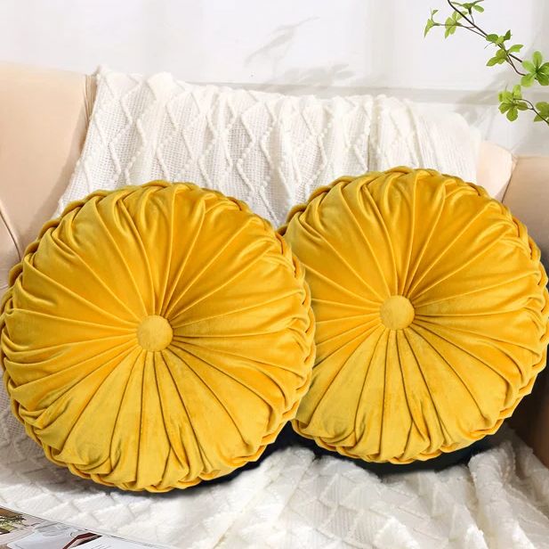 Velvet Round Throw Pillow