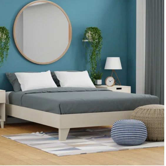 Wood bed frame- we cut the legs off