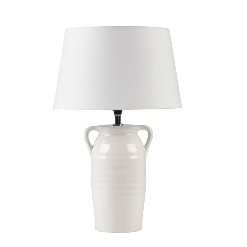 Ahanu Farmhouse Ceramic Table Lamp with Handles