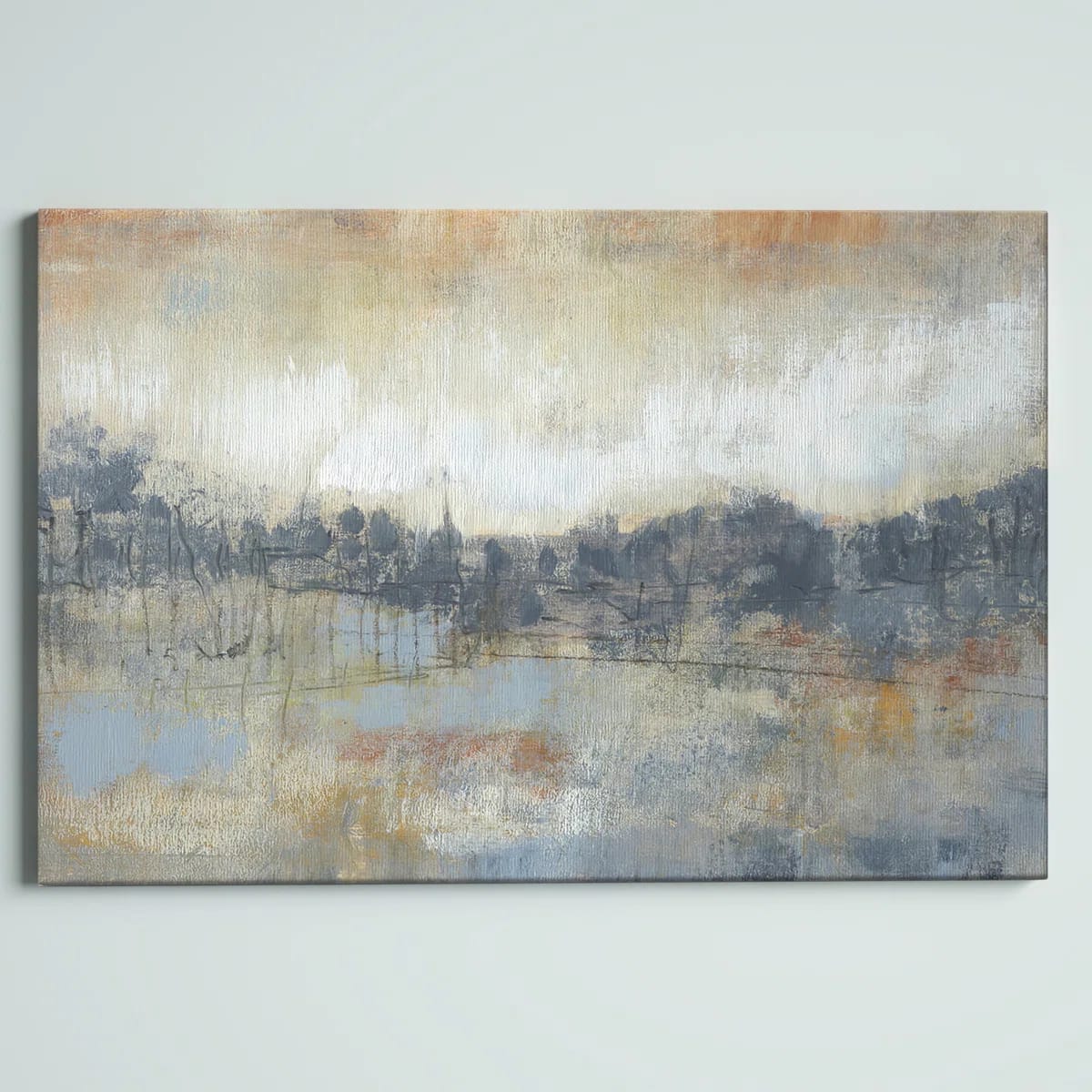 " Cool Grey Horizon I " Painting Print