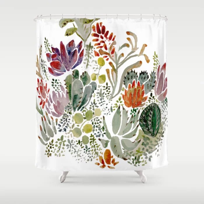 Succulents Shower Curtain