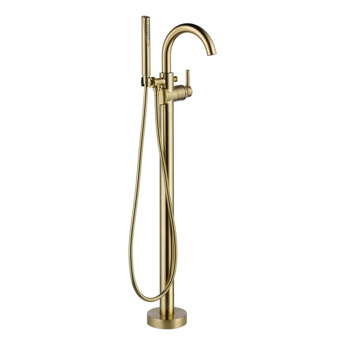 Delta Floor Mounted Tub Filler with Hand Shower and Hose - Rough-in Valve Included