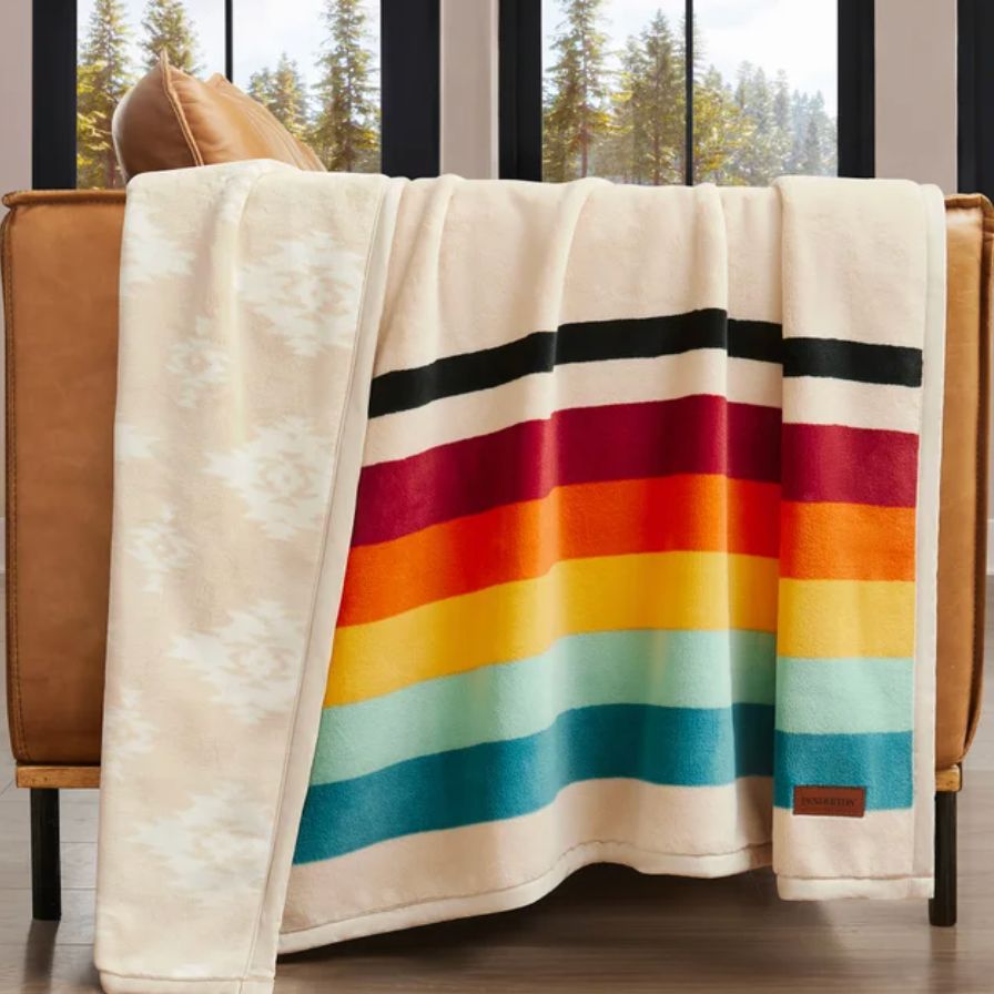 Pendleton Reversible Plush Throw, Mount Foraker