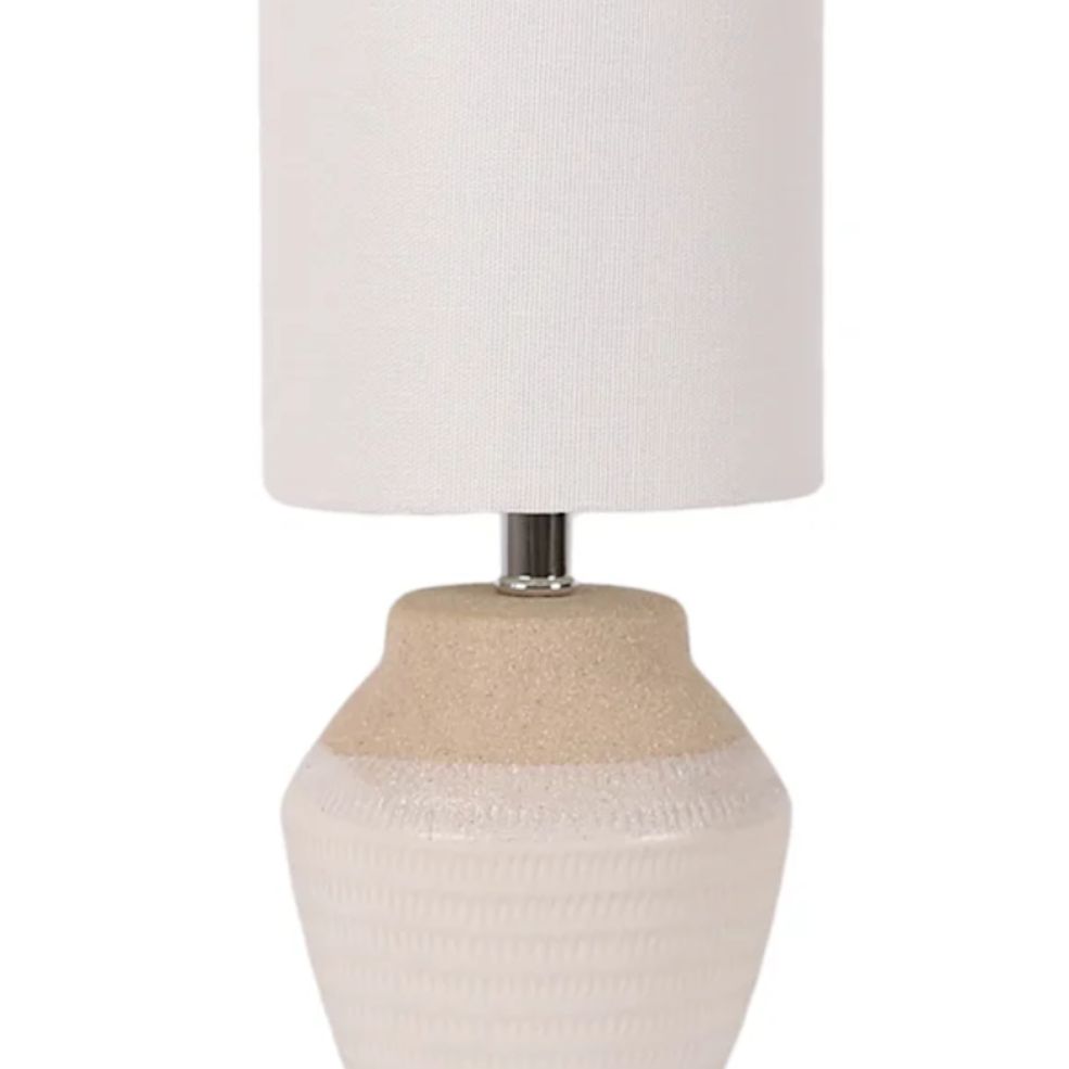 Cream & White Two-tone Ceramic Mini Lamps