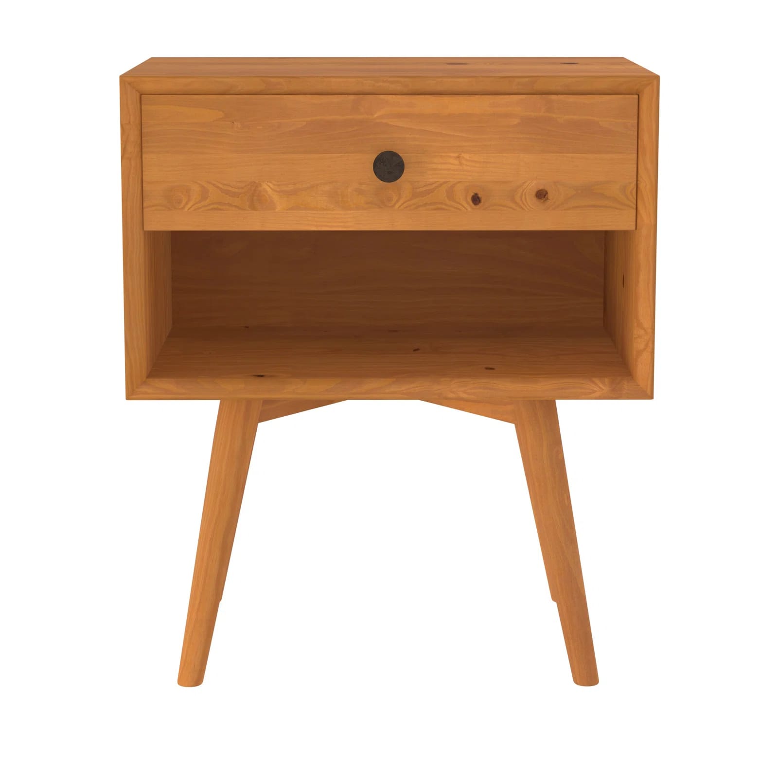 Henline 1-Drawer Solid Wood Nightstand