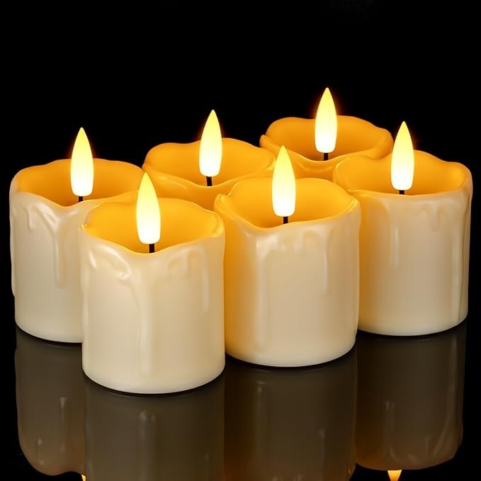 Homemory 2" x 2" Timer Flickering Flameless Candles