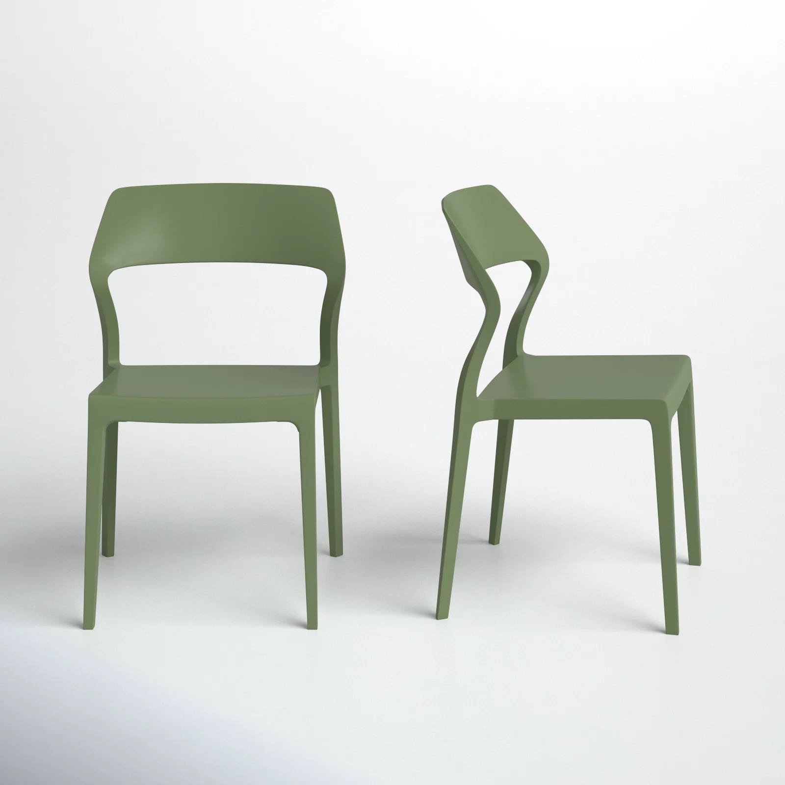 Farrah Outdoor Stacking Dining Side Chair (Set of 2)