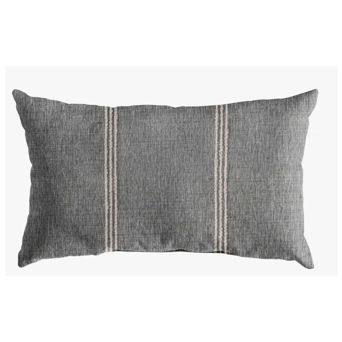 Lengthen Striped Sunbrella® Outdoor Reversible Throw Pillow