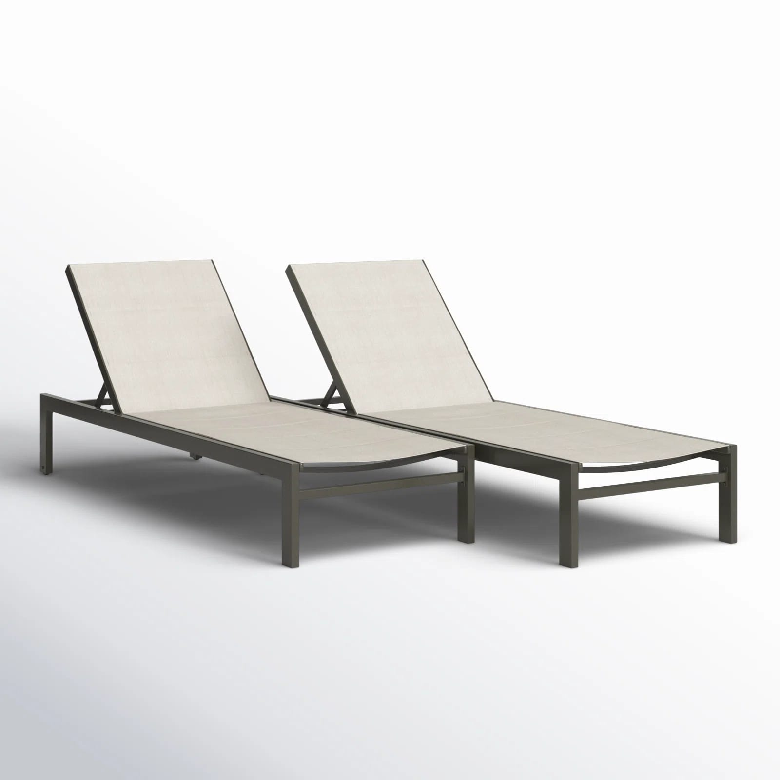Gerber 77" Long Aluminum Reclining Chaise Lounge Chairs Padded with Quick Dry Foam (Set of 2)