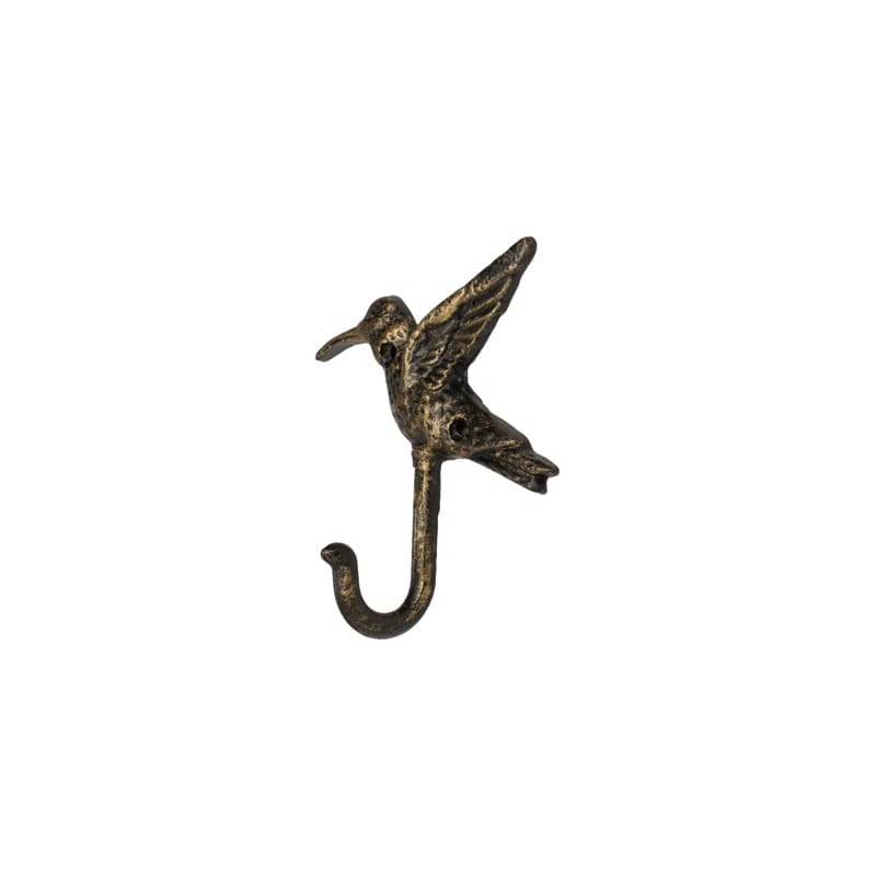 Cast Iron Hook - FantasHome Wall Mounted Cast Iron Home Décor Single Hook, Hummingbird