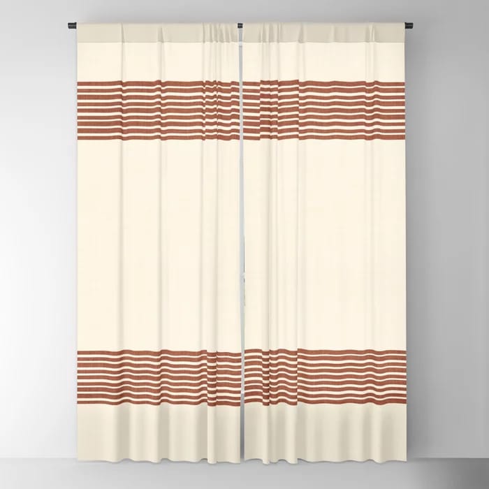 Band in Rust Blackout Curtain