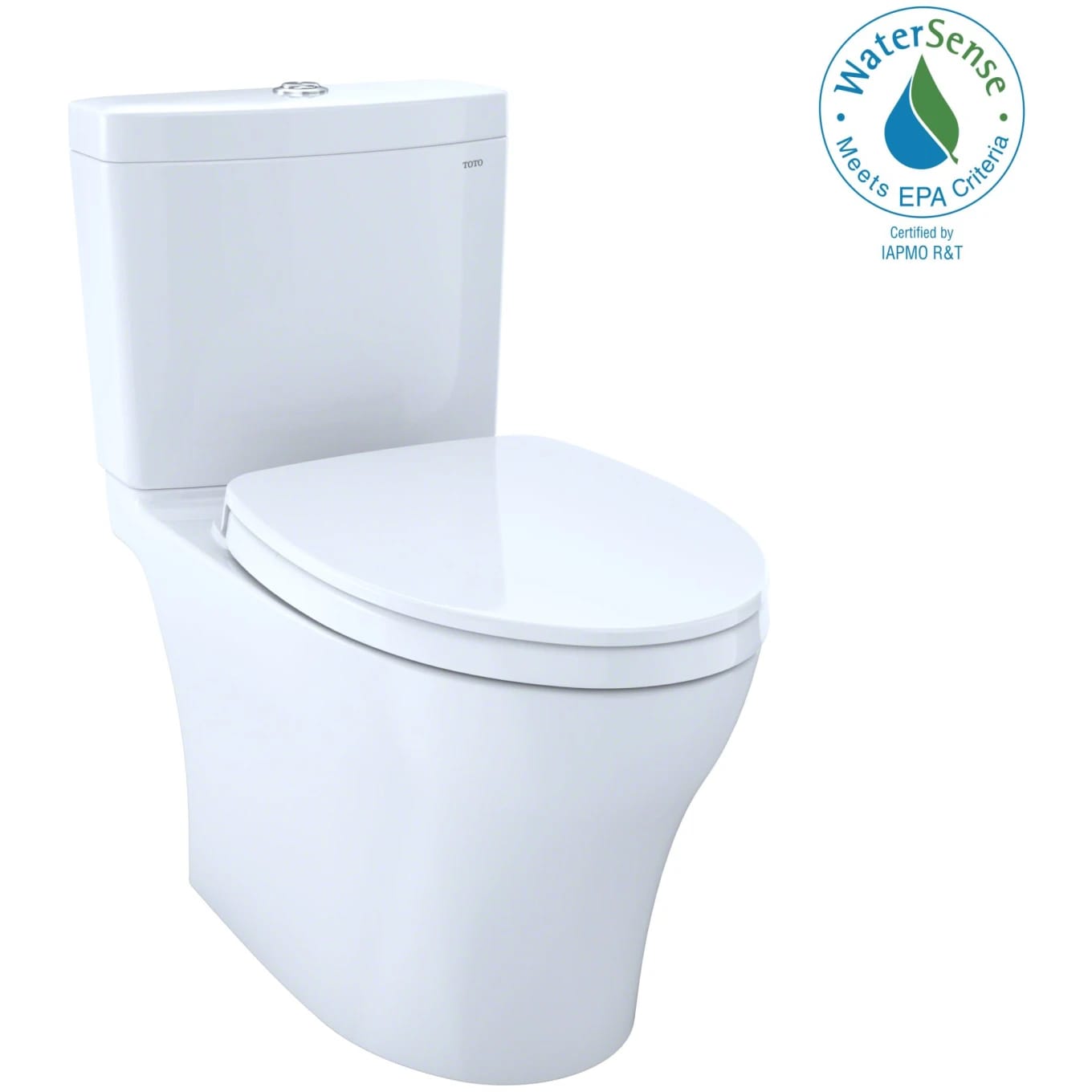 TOTO Aquia IV 0.9 / 1.28 GPF Dual Flush Two Piece Elongated Toilet with Push Button Flush - Seat Included