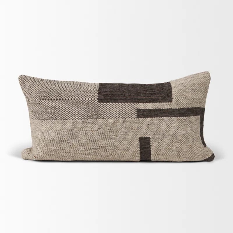 No Decorative Addition Wool Blend Reversible Pillow Cover