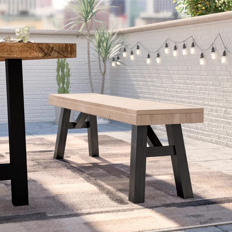 Poirier Wood Outdoor Bench