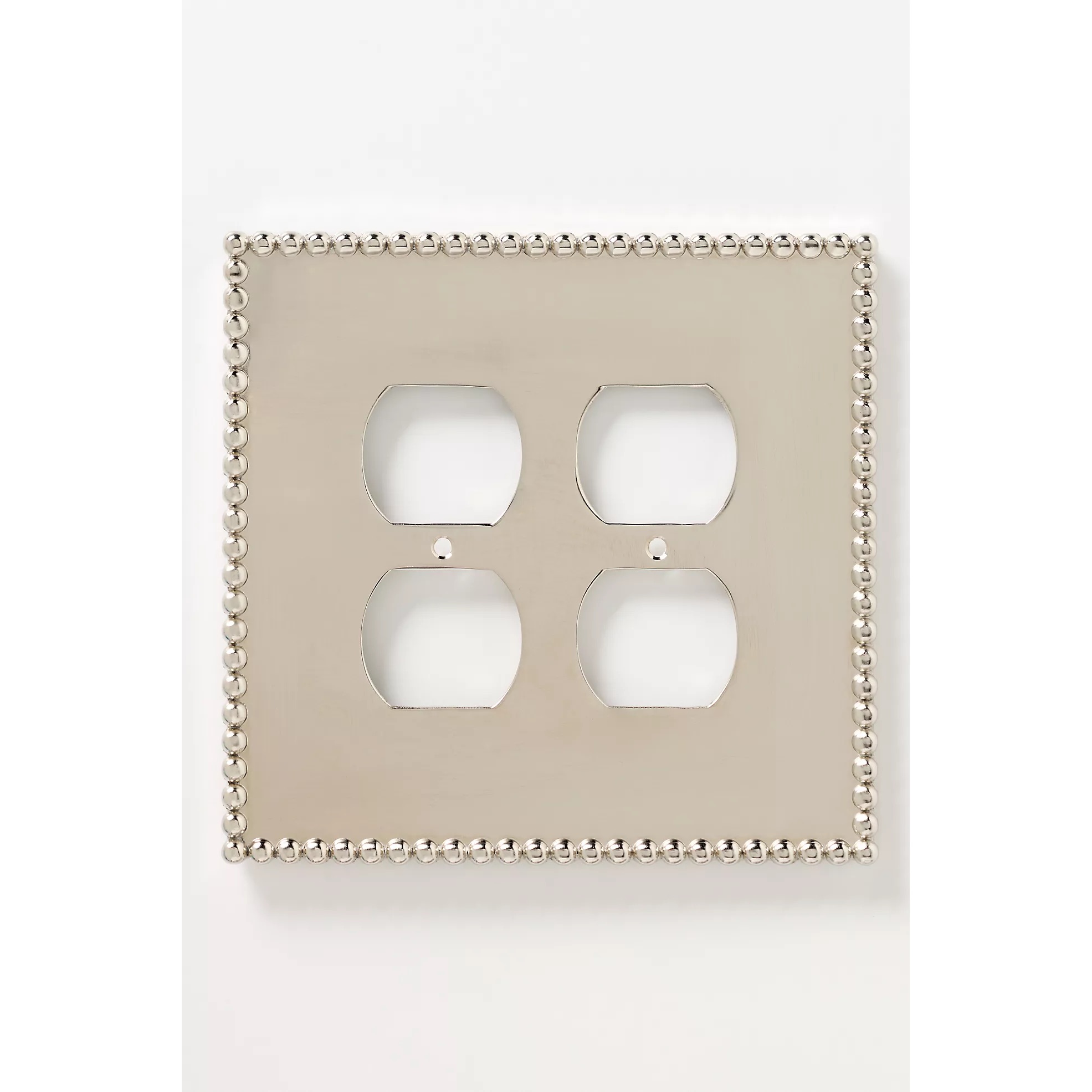 Pippa Bobbin Metal Double Outlet Switch Plate