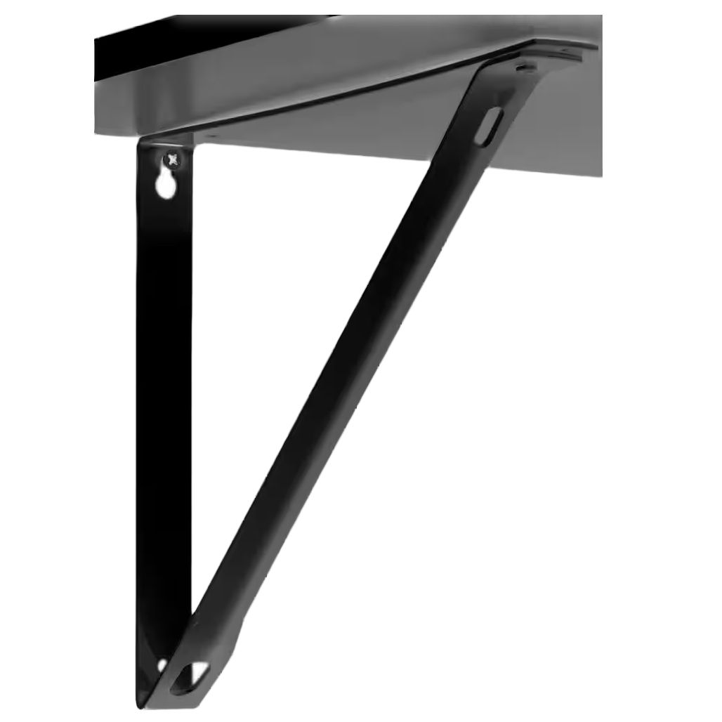 Matte Black Steel Shelving Decorative Bracket