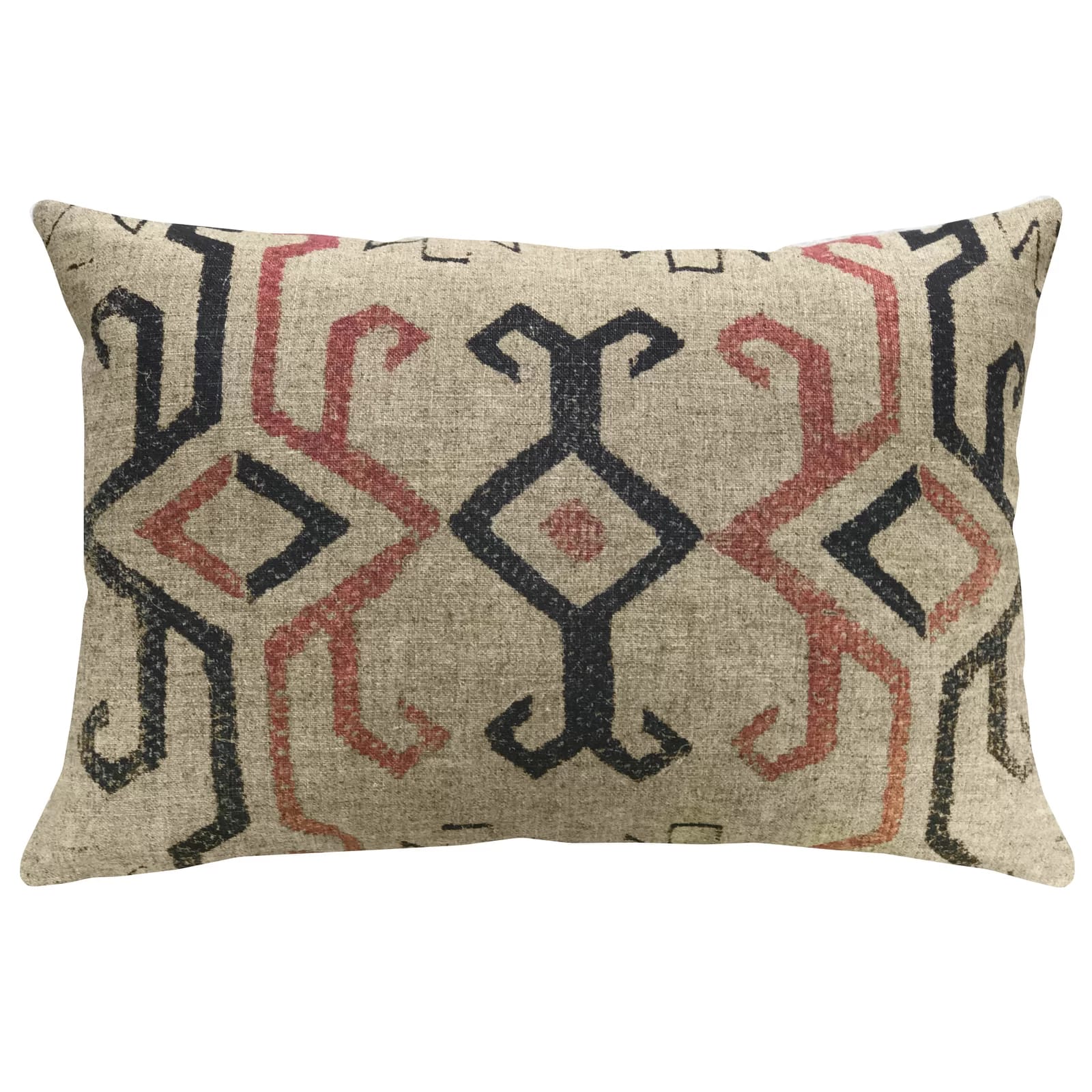 Oralia Linen Reversible Throw Pillow