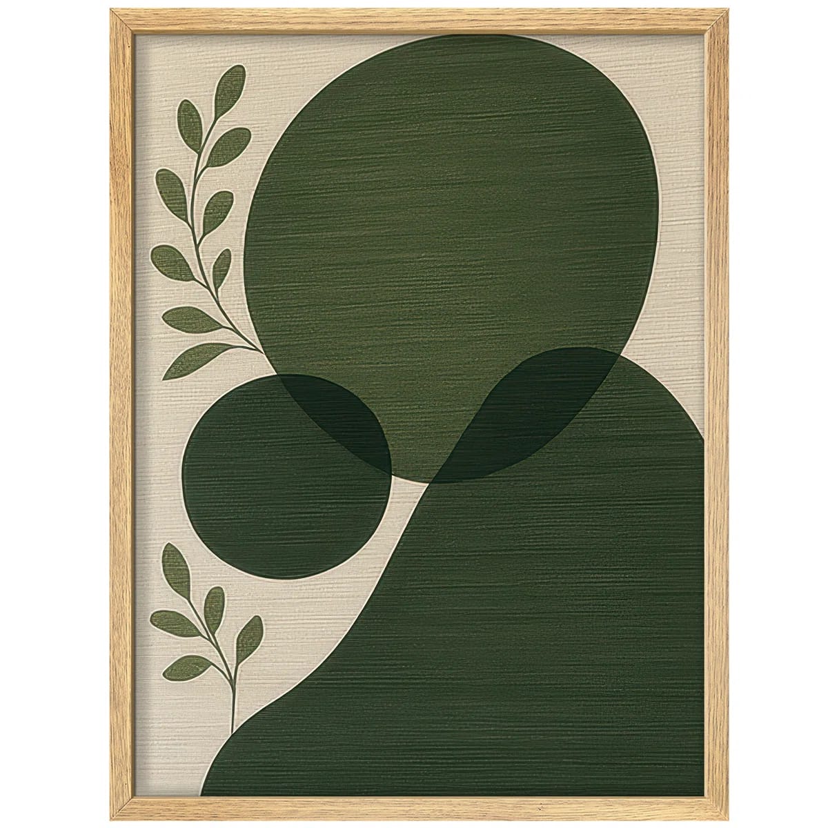 Framed Wall Art Abstract Print For Modern Home Decor - 12"x16"