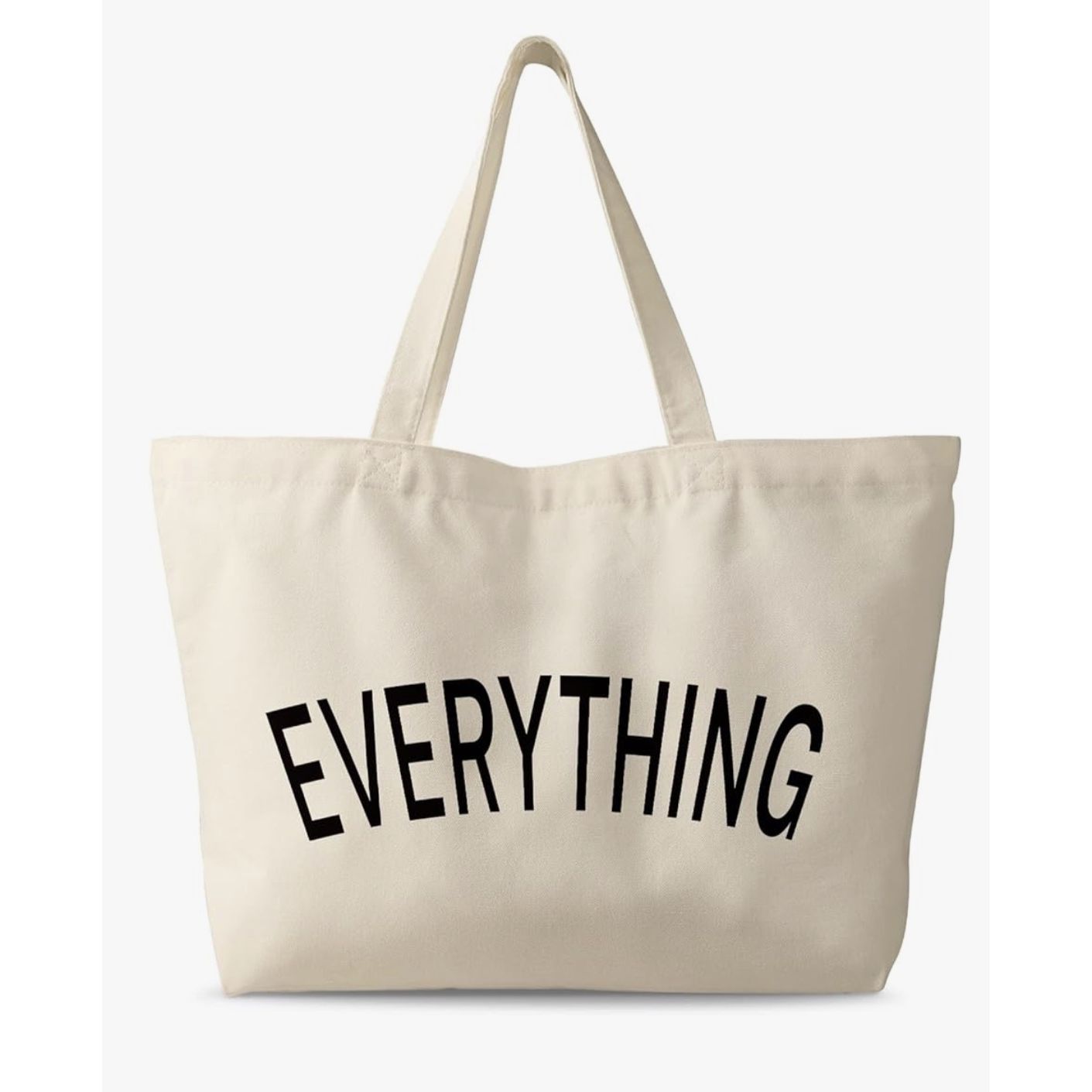 Miss Adola Large Tote Bag for Women - Canvas Tote Bag with Zipper Aesthetic Reusable Shoulder Bag for Gym, Travel, Work
