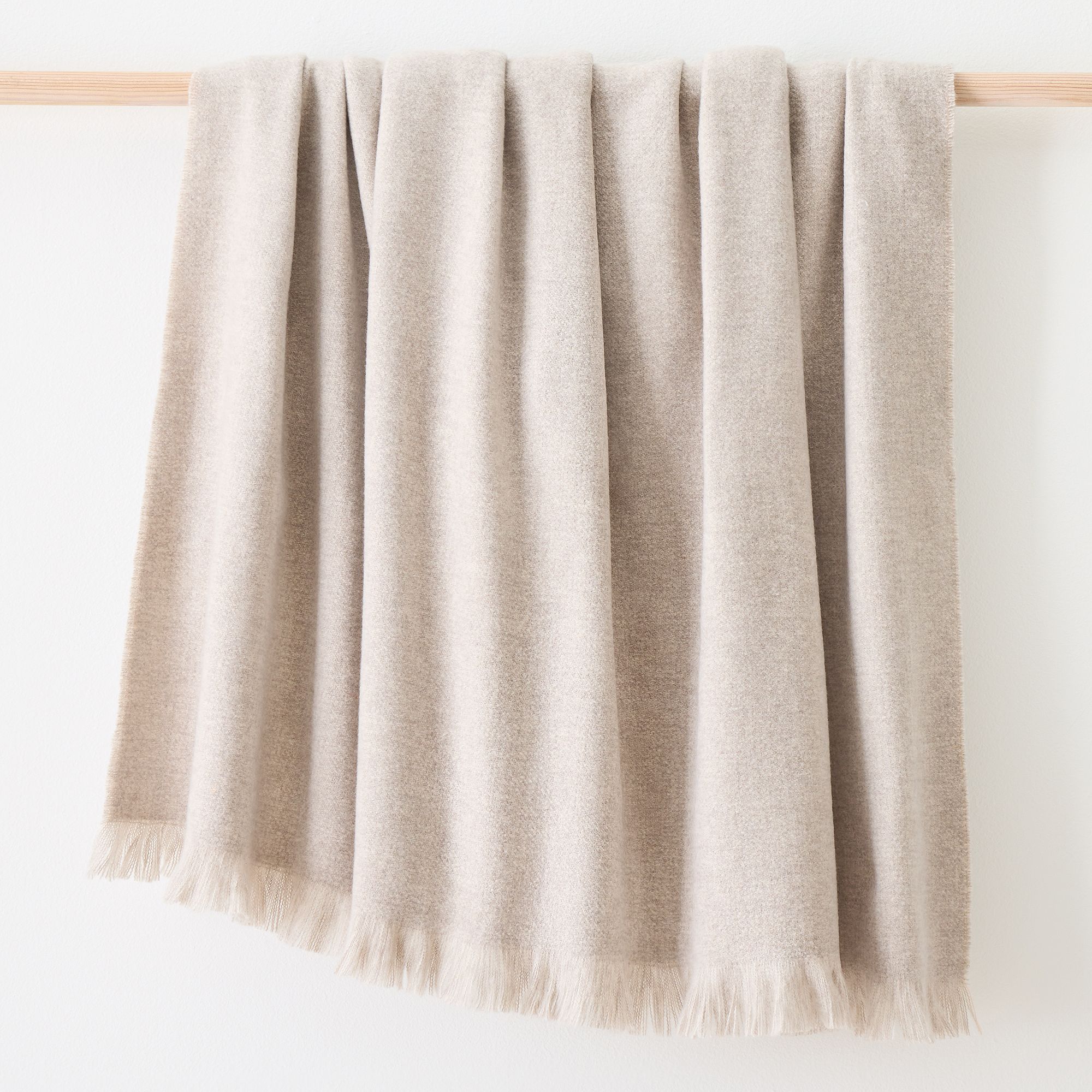Brushed Woven Throw, Sand, 50x60