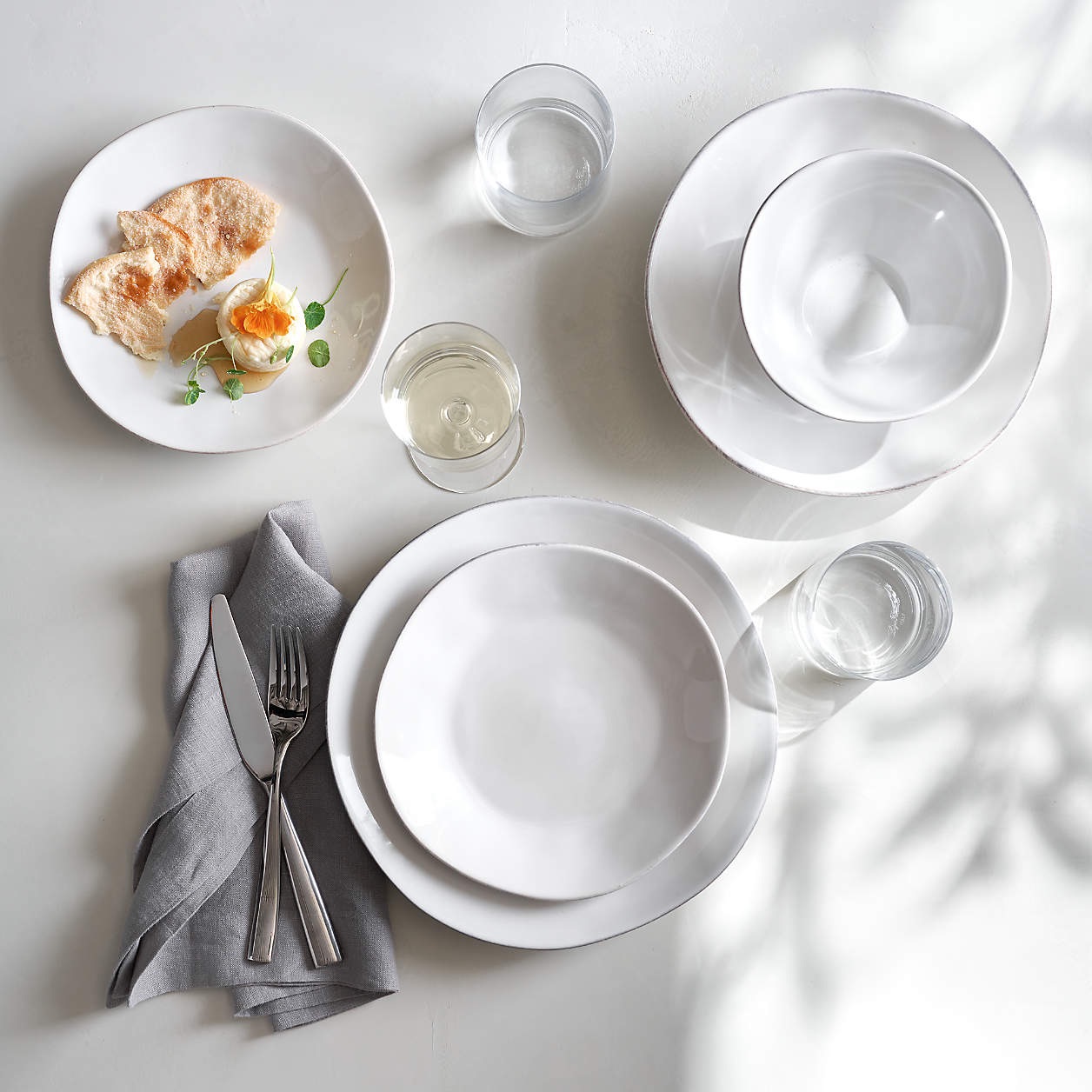 Marin White Dinnerware Collection