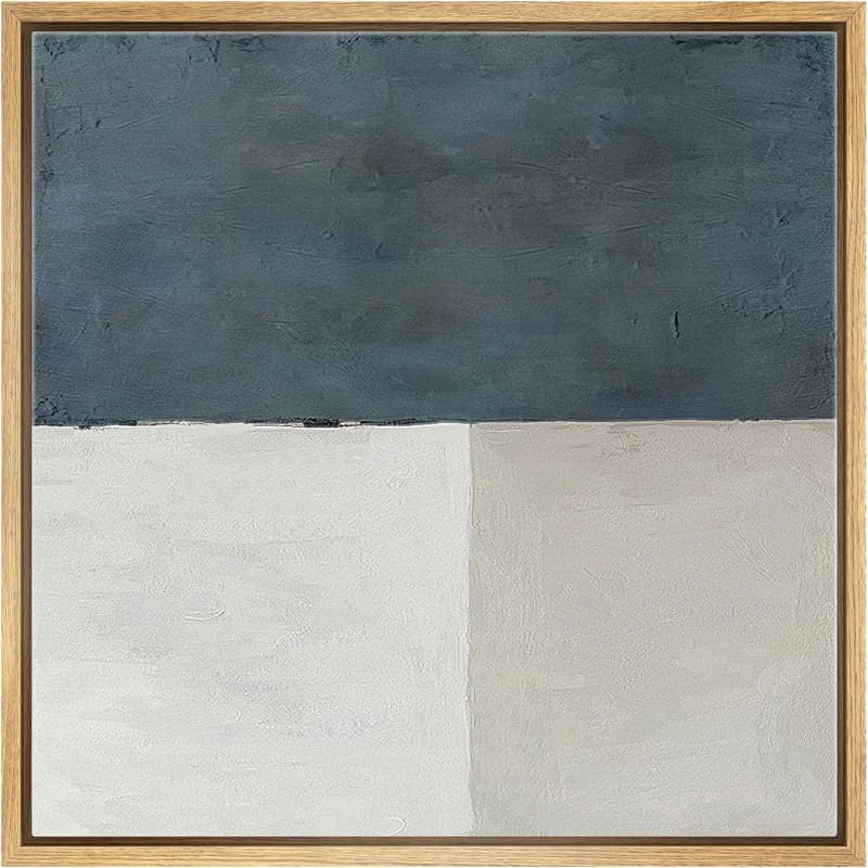 " Teal Gray Geometric Watercolor Squares Abstract Shapes Modern Art Decoration Contemporary Minimal "