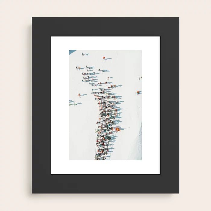 Aerial Shot Of Ski Resort Framed Art Print By Orbon Alija