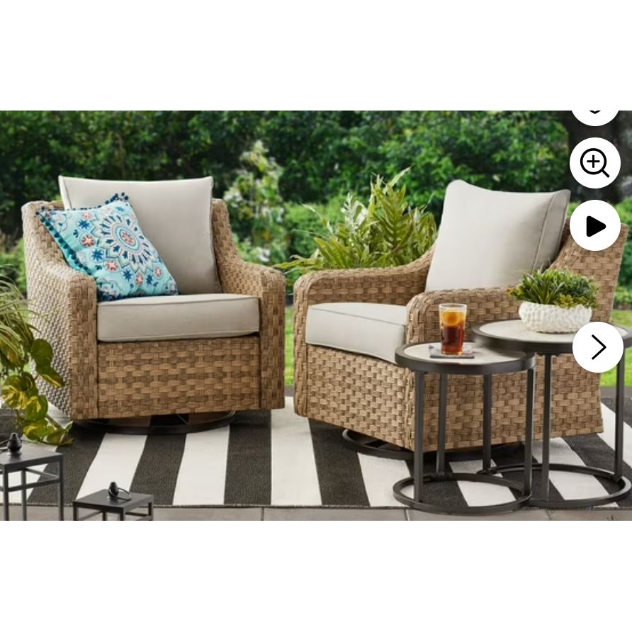 Outdoor Swivel Chairs Pair of 2