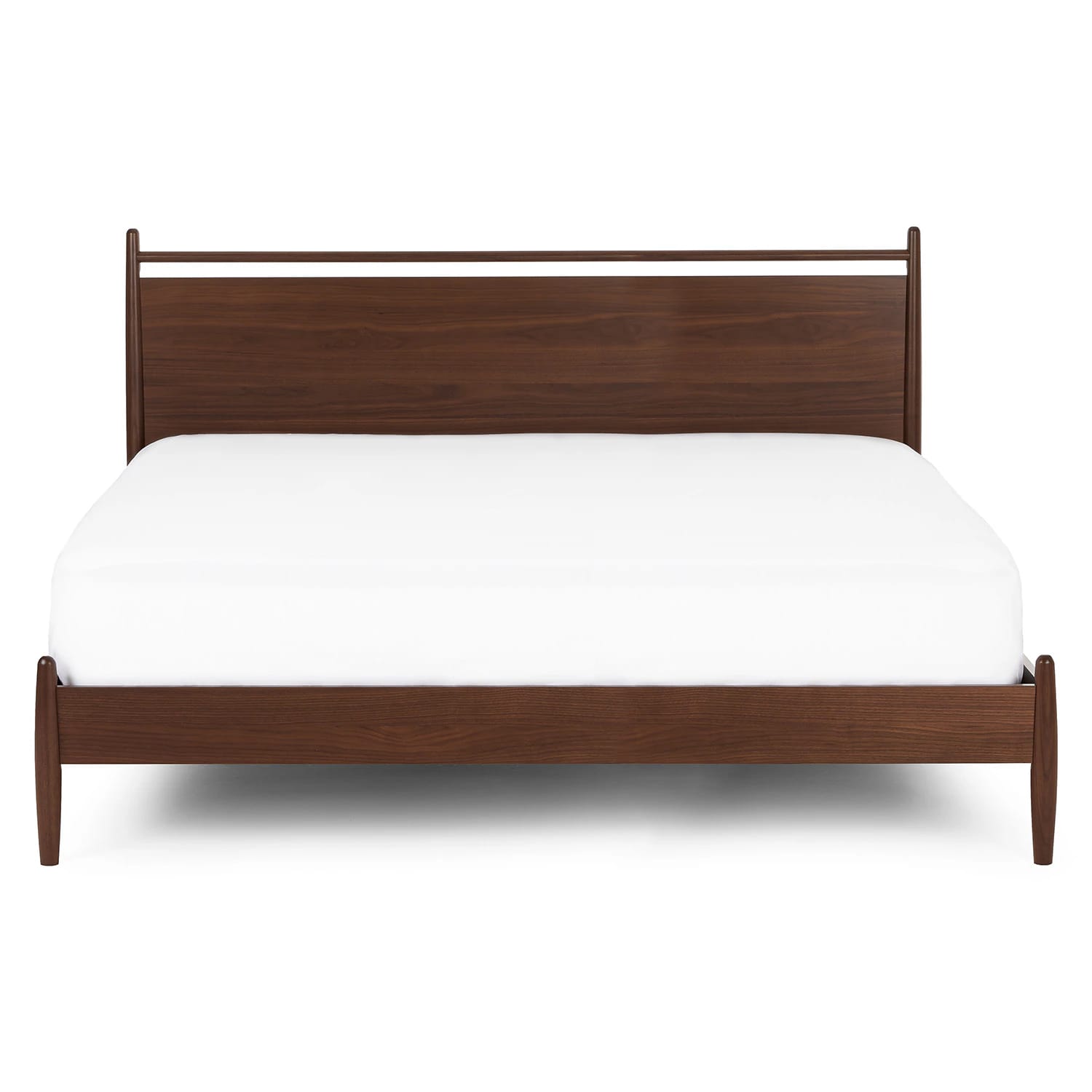 Lenia King Panel Bed - Walnut