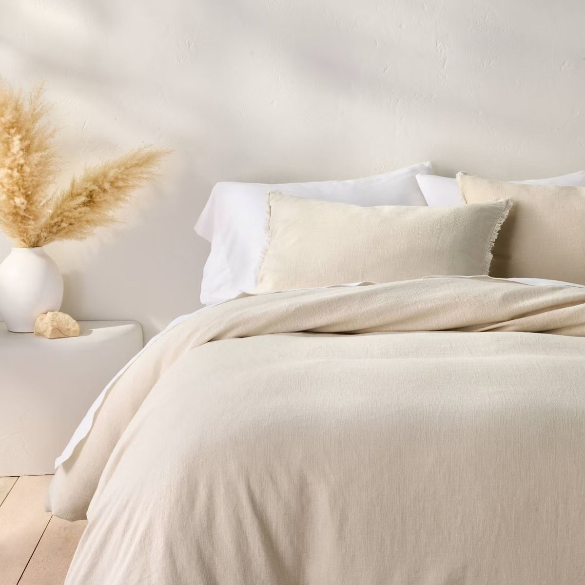 Heavyweight Linen Blend Duvet Cover & Pillow Sham Set - Casaluna