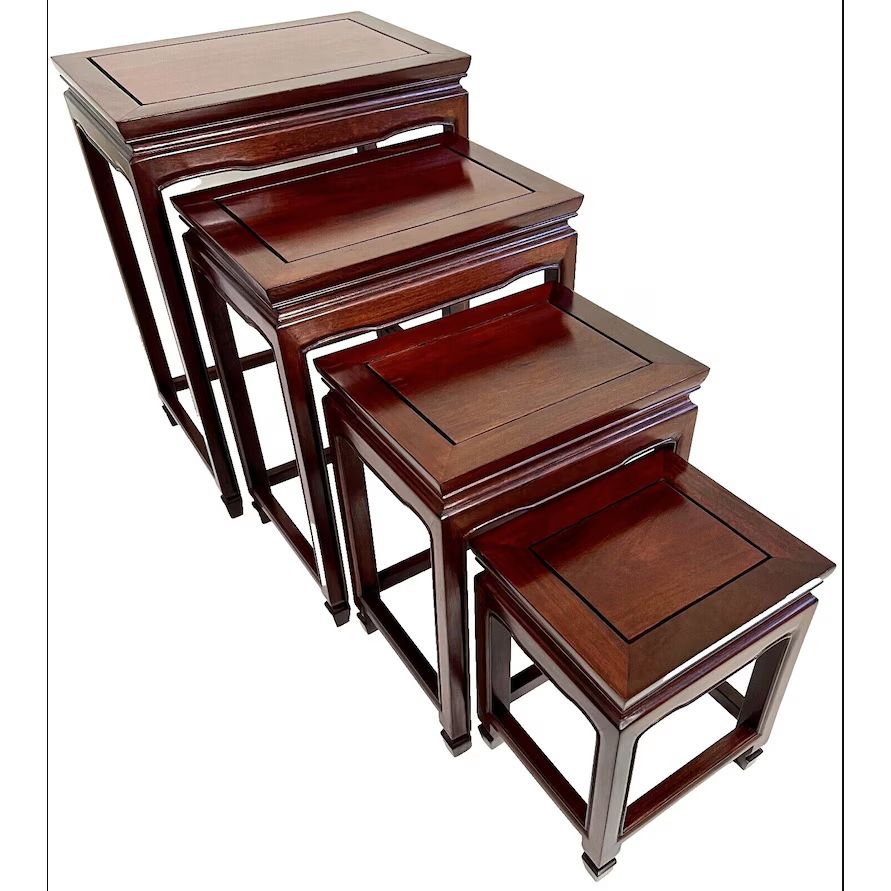 1970s Chinese Rosewood Ming Style 4 Set