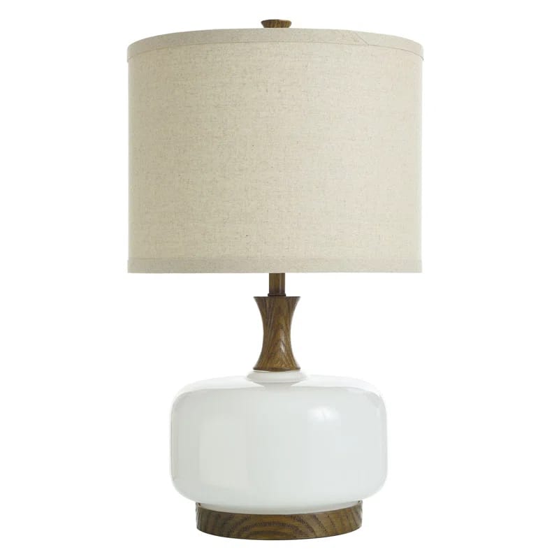 Align 30" Natural Wood/White Table Lamp