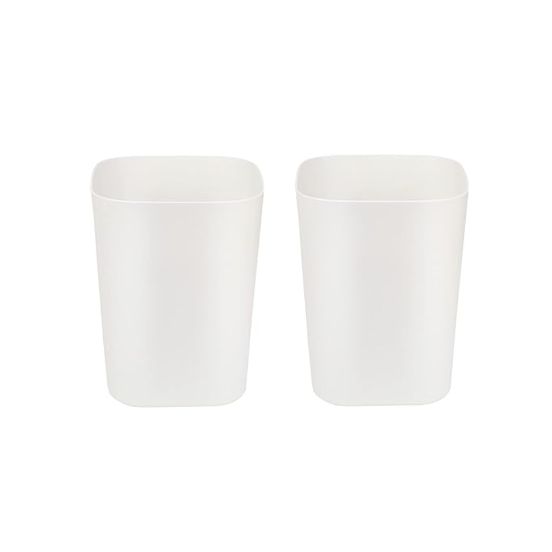 White 2 Gallon Small Trash Can Garbage Can