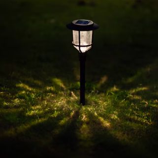 Black Solar LED Outdoor Path Light