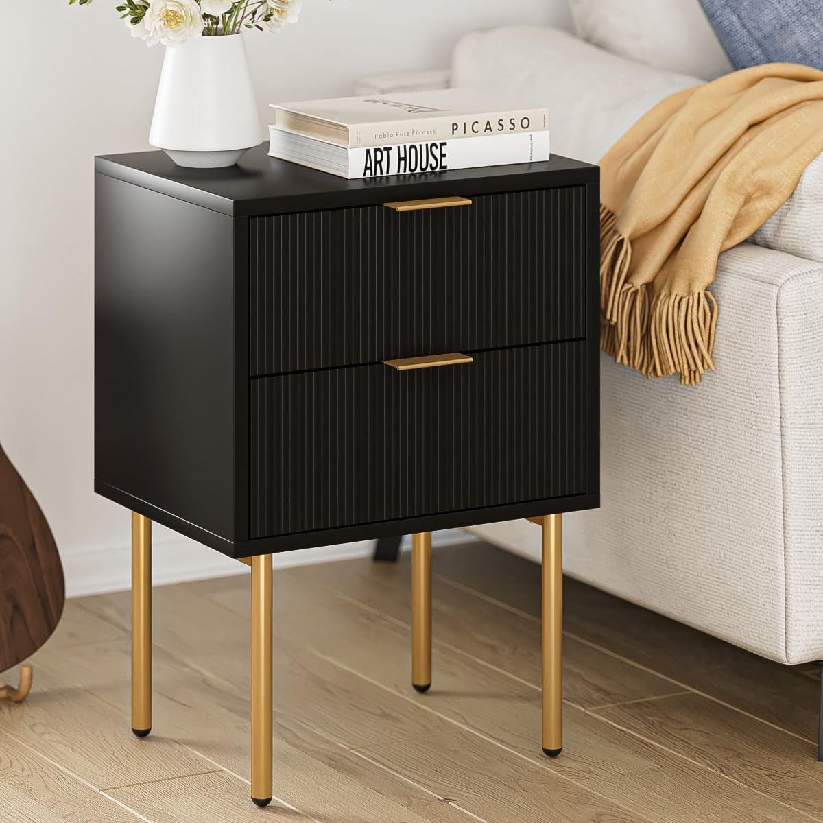 Modern Nightstand with Drawers