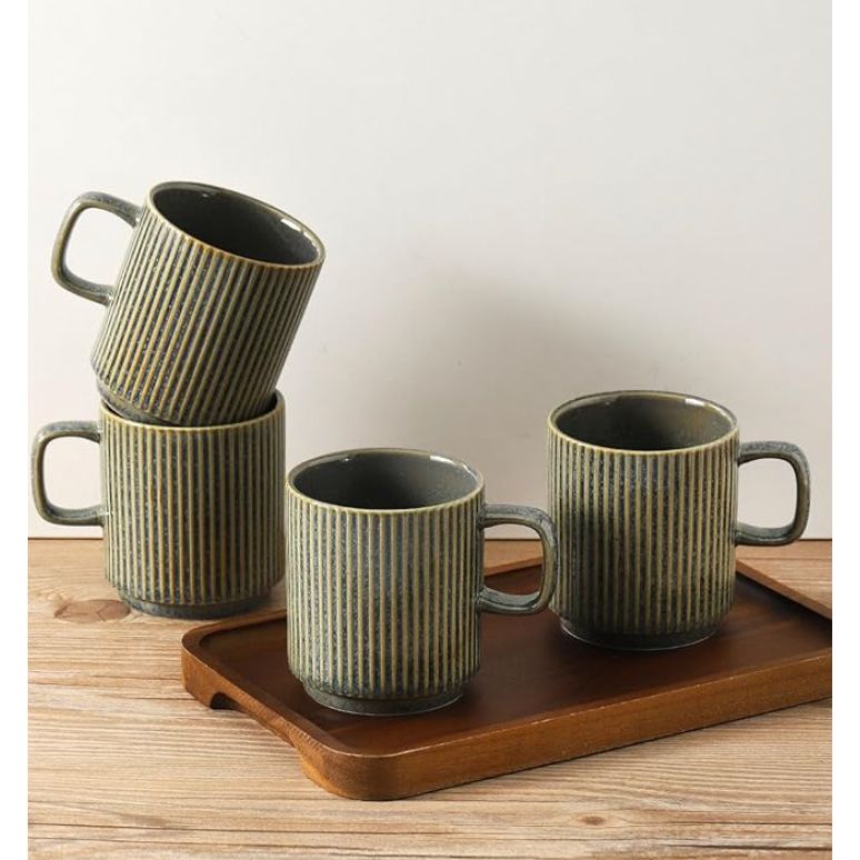 Coffee Mugs Set of 4 - Green