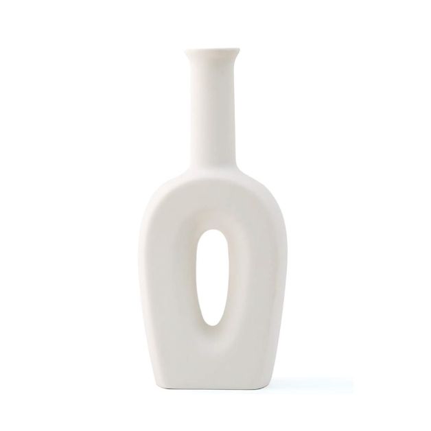Anding White Vase Ceramics - Modern Vases -flower Vase Gifts For Friends And Family