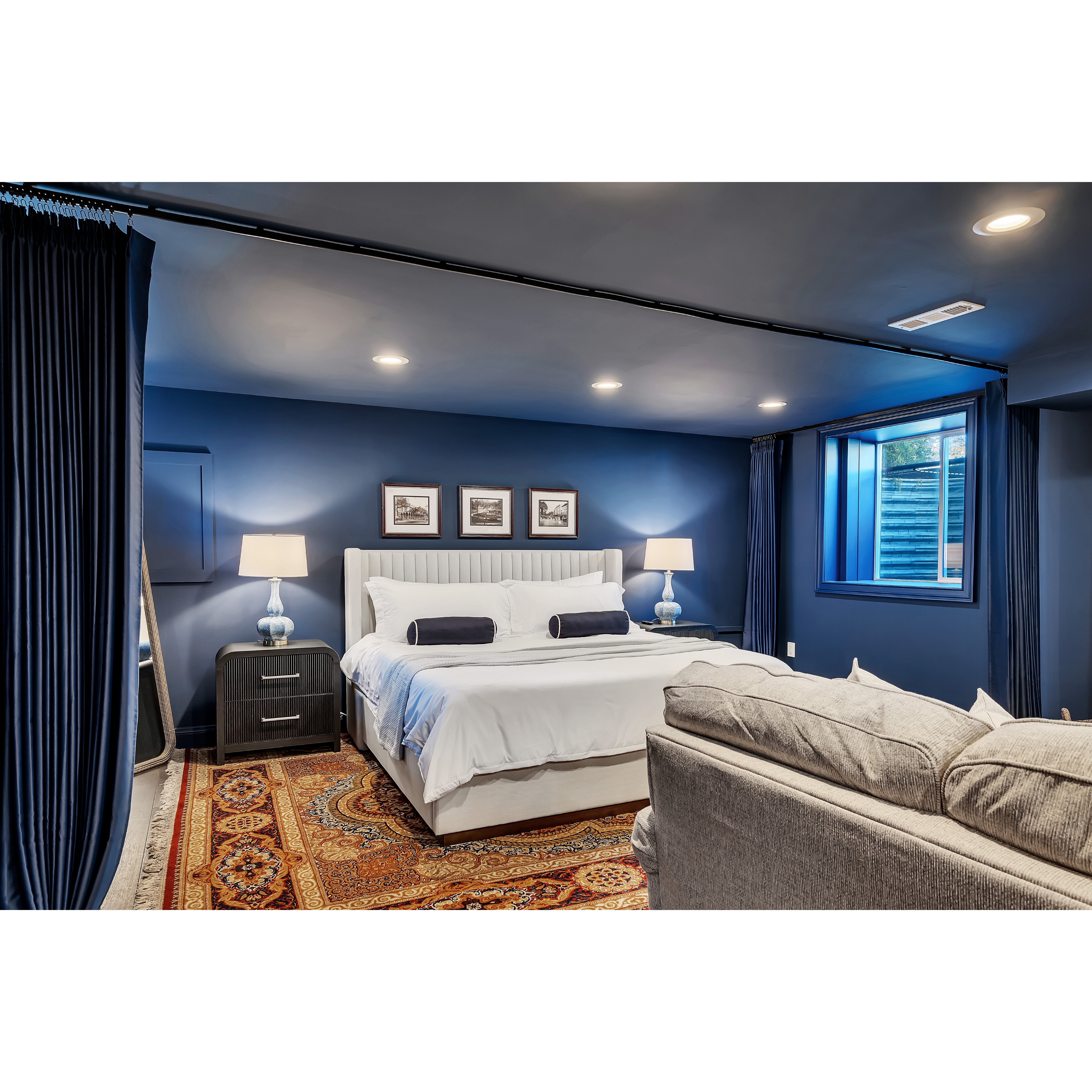 Latitude Run Buzio Upholstered Wood Base Bed