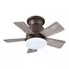 Parrot Uncle Evaluna 24 in. Integrated LED Indoor Bronze Flush Mount Ceiling Fan with Light and Remote Control