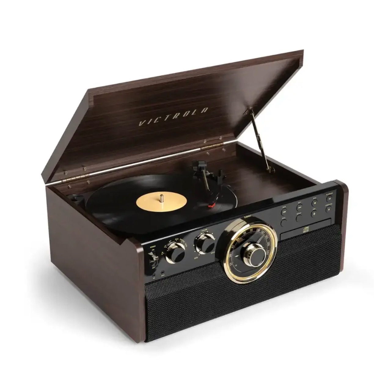 Victrola - Bluetooth Audio System - Gold/Brown/Black