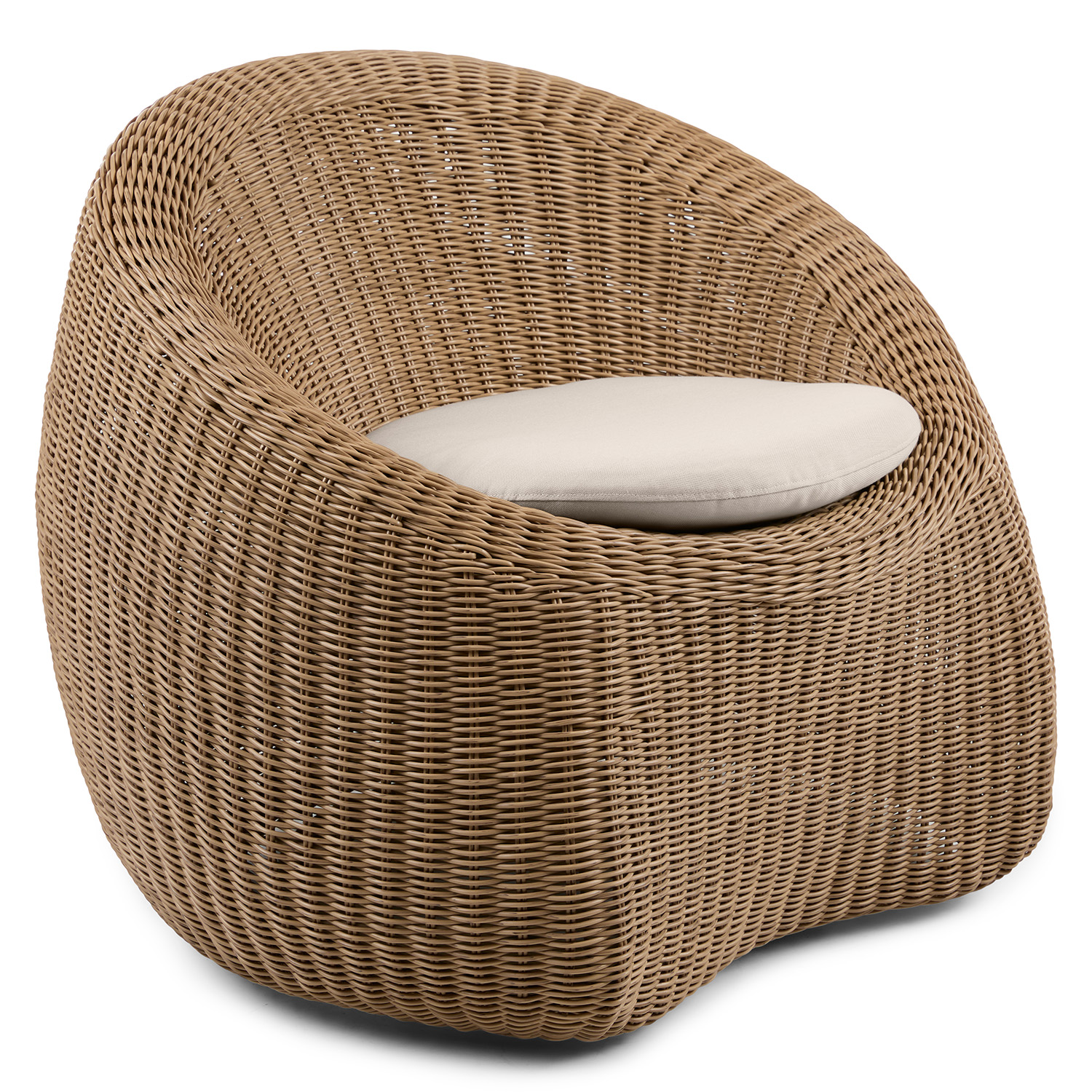 Avila 36.5" Outdoor Swivel Chair - Dravite Ivory