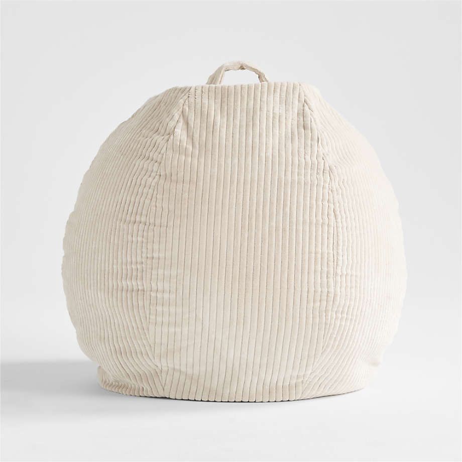 Stone Tan Small Corduroy Kids Lounge Bean Bag Chair